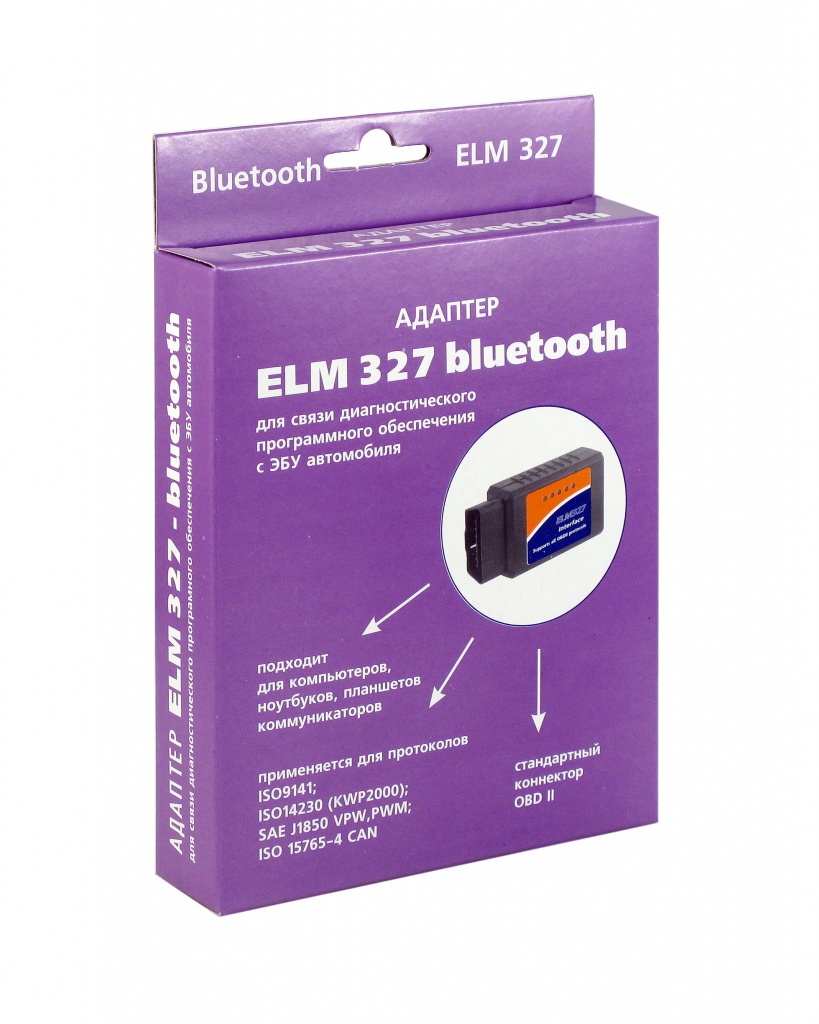 Диагностический адаптер ELM Bluetooth 327
