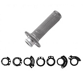 Ручки руля грипсы Progrip 709-108 Grey +7 различных крепежей тросика PA070900GR