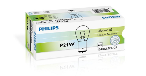 P21W Philips LongLife EcoVision 12V 21W 12498LLECOCP