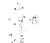 Тормозной шланг задний KTM OEM 77213070300 SX-F 2015 7-ая деталь на фото
