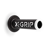Грипсы X-GRIP BRAAAAP Grips открытые черно белые с отверстиями под защиту рук