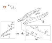 Подшипник амортизатора нижний KTM OEM 79604090044 KTM TPI