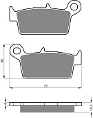 Комлект тормозных колодок GoldFren 003 K5 задние Honda, Kawa, Suzuki, Yamaha