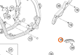 Успокоитель цепи KTM OEM A46003053000 SX-F 2023+ 16-ая позиция на схеме