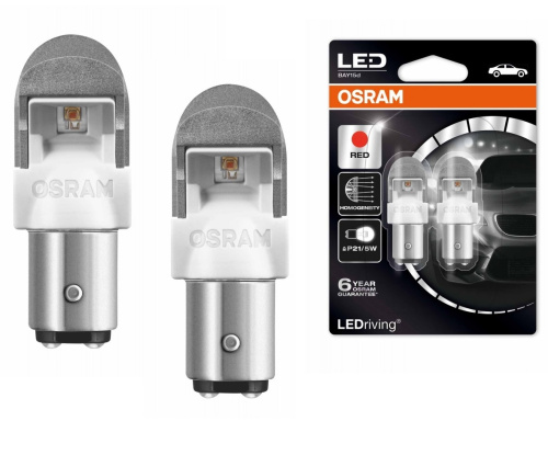 P21/5W Osram LED RED 12V 1557R-02B  (бл.2)