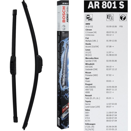 Щетки Стеклоочистителя Bosch AeroTwin AR801S