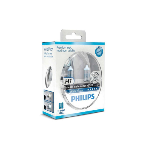 H7 Philips WhiteVision 12V 55W 2шт 12972WHVSM