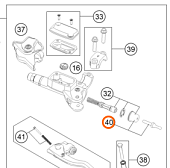 Толкатель поршня сцепления с пыльником KTM OEM 54802046000
