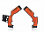 Зашита рамы Acerbis 0022896.313 KTM SX65 2014+ HUSQVARNA TC 65 2016+ черно оранжевые
