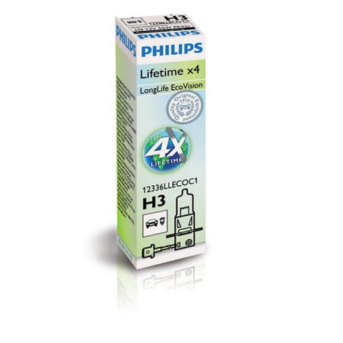 H3 Philips LongLife EcoVision 12V 55W 12336LLECOC1