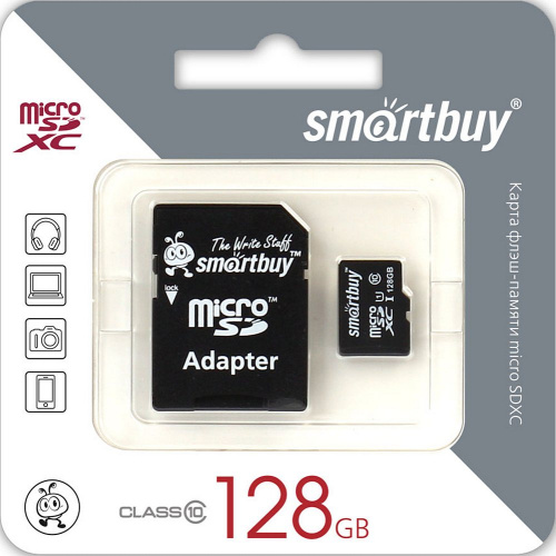 Карта памяти SmartBuy 128gb Micro SD Class 10