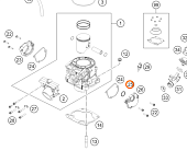 Кольцо крышки мощностного клапана KTM OEM 0770002226200 EXC TBI