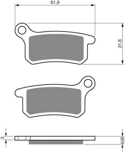 Комлект тормозных колодок GoldFren 185 K5 SX65 перед зад