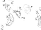 Скелет корпус воздушного фильтра KTM OEM A42006016000 EXC 2024+ 12-ая позиция на схеме